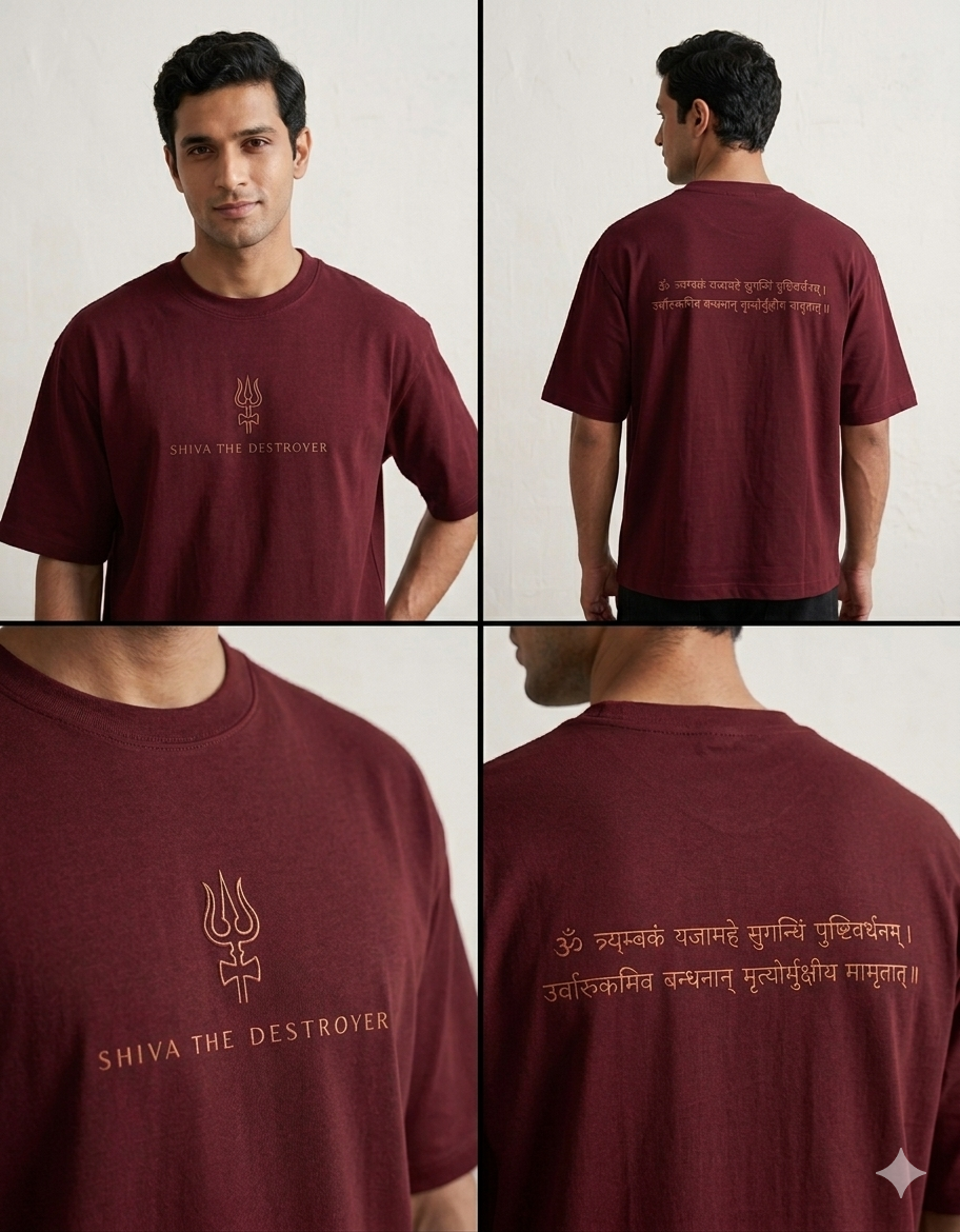Shiva The Destroyer - Premium Oversized T-shirt (240 GSM)