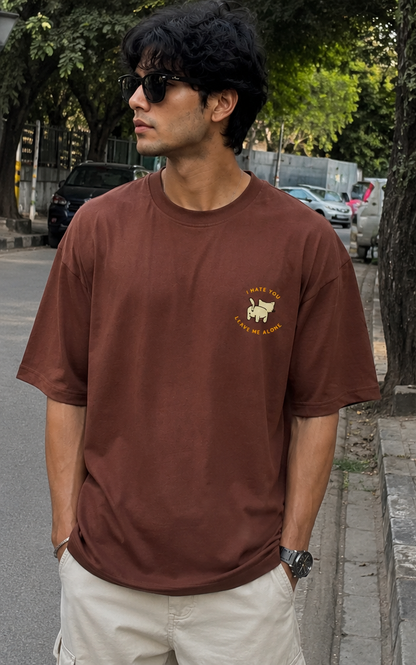 Leave Me Alone - Premium Oversized T-shirt