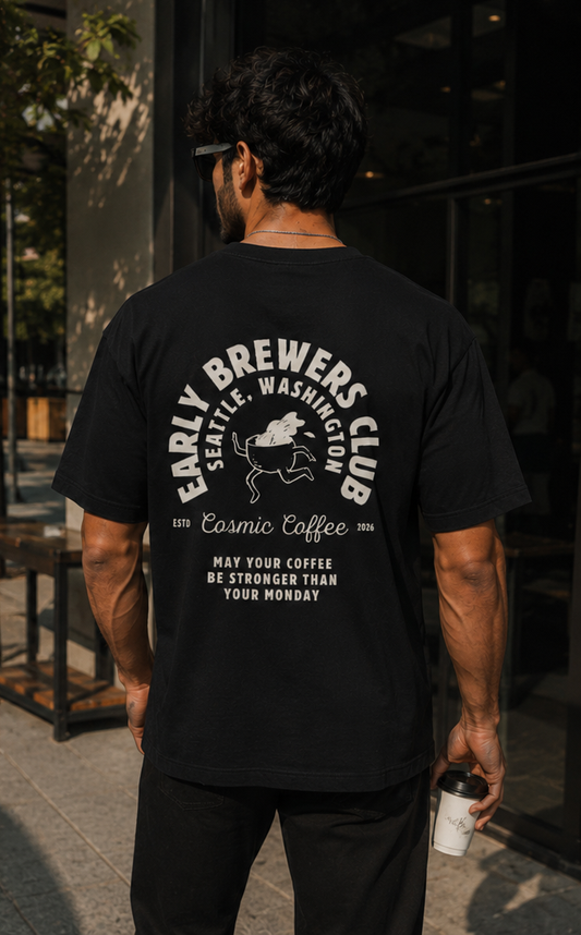 Cafe Latte - Premium Oversized T-shirt (240 GSM)