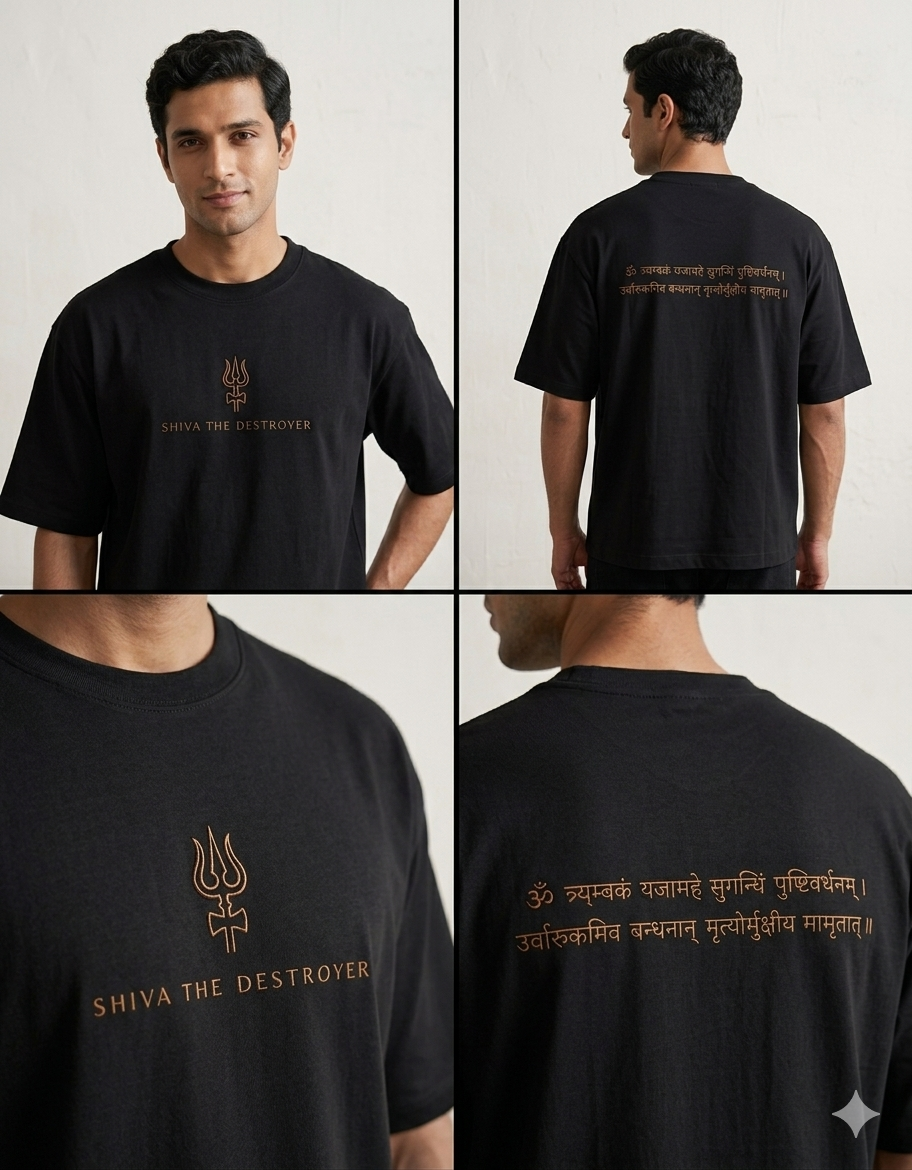 Shiva The Destroyer - Premium Oversized T-shirt (240 GSM)