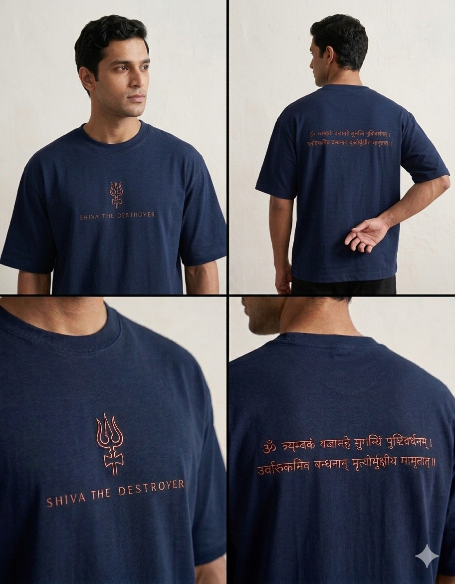 Shiva The Destroyer - Premium Oversized T-shirt (240 GSM)
